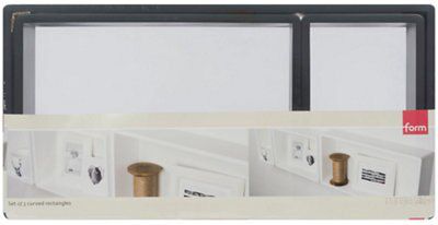 SKIP19A -FORM BLACK RECTANGLE SHELF 2 PA