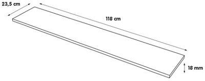 SKIP19A OAK EFFECT SHELFBOARD 1185MM