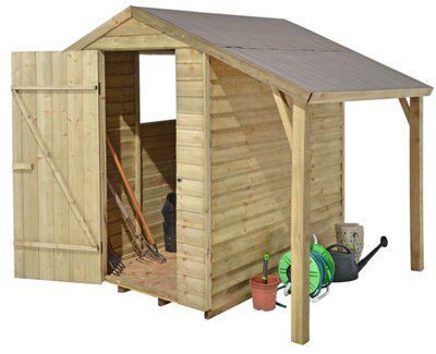 SKIP19B 6X4 SHED WITH LEAN TO
