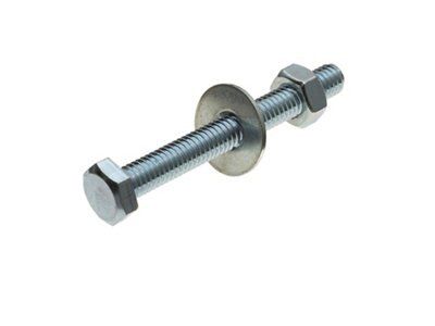 SKIP19B HEX BOLT ZINC PLATED 10PC M6X50M