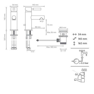 SKIP19C C&L CIRQUE BASIN MIXER
