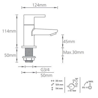 SKIP19C C&L PURITY BATH TAPS CHROME EFFE