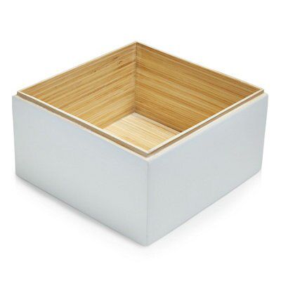 SKIP19D BAMBOO & LACQUER STORAGE BOX WHI