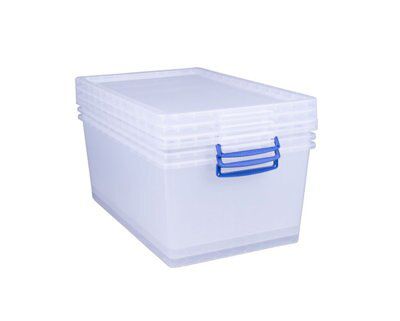 SKIP20A 62L NESTABLE BOX IN CLEAR PK OF
