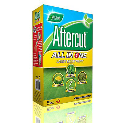 Aftercut All in One Lawn Feed Weed and Moss Killer 500m2-16kg Bag 