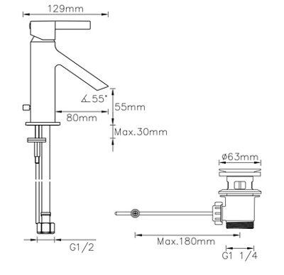 SKIP20A C&L AIRLIE BASIN MIXER