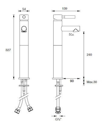 SKIP20A C&L CIRQUE TALL BASIN MIXER