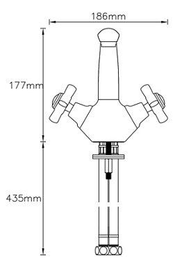 SKIP20A C&L CLASSIC GOLD EFF BASIN MIXER