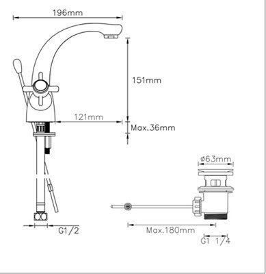 SKIP20A C&L CLASSIC GOLD EFF BASIN MIXER
