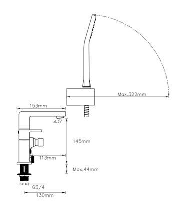 SKIP20A C&L LINCOLN 2TH BATH SHOWER MIXE