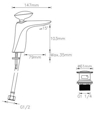 SKIP20A C&L PEBBLE BASIN MIXER