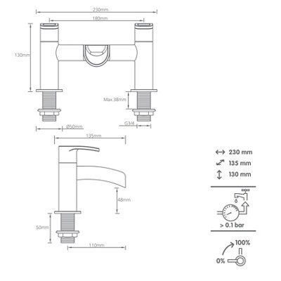 SKIP20A C&L SAVERNE BATH MIXER