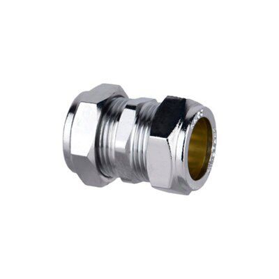 SKIP20A CHROME STRAIGHT COUPLING 22MM
