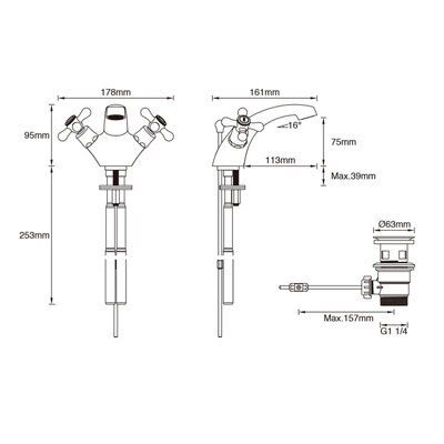 SKIP20A PLUMBSURE CRYSTAL BSN MXR CHROME