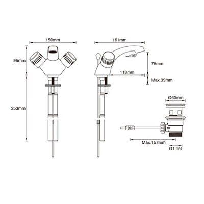 SKIP20A PLUMBSURE OPAL BSN MIXER CHROME