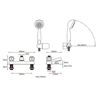 SKIP20A PLUMBSURE QUARTZ BTH SHWR MXR CH