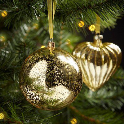 SKIP20D 100MM CRACKLE EFFECT BAUBLE GOLD