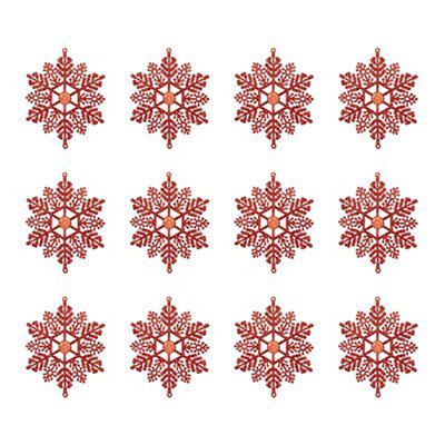 SKIP20D 12 PK GLITTERED SNOWFLAKE D
