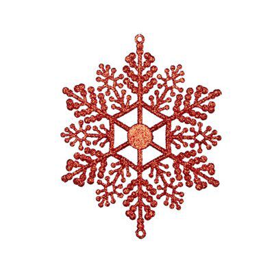 SKIP20D 12 PK GLITTERED SNOWFLAKE D