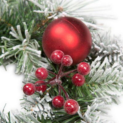 SKIP20D 14 INCH FLOCKED WREATH