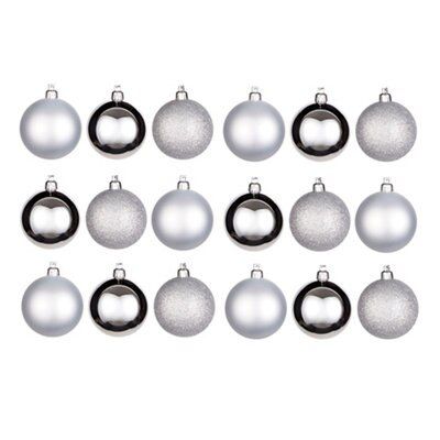 SKIP20D 18PK S/M/G BAUBLE DECORATIONS