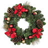 SKIP20D 20 INCH POINSETTIA AND BAUBLE WR