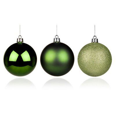 SKIP20D 3PK 120MM BAUBLES GREEN