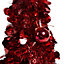 SKIP20D 50CM BO LED TINSEL TREE RED