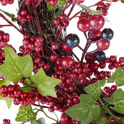SKIP20D 50CM RED BERRY IVY WREATH