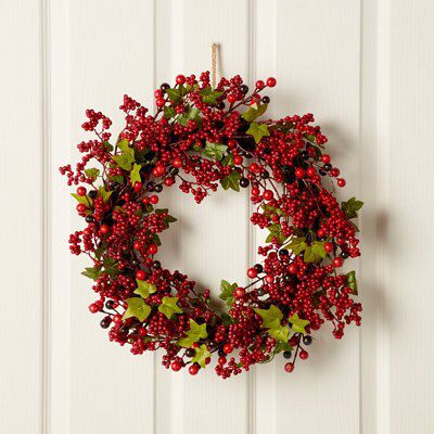 SKIP20D 50CM RED BERRY IVY WREATH