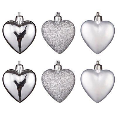 SKIP20D 6PK S/M/G HEARTS DECORATION