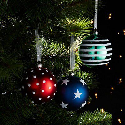 SKIP20D 80MM BAUBLE GLITTER SPOT DESIGN