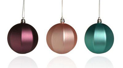 SKIP20D 80MM FACETED MATT BAUBLE ASST