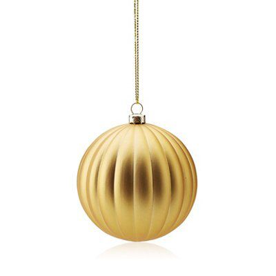 SKIP20D 80MM MATT PUMPKIN BAUBLE GOLD EF
