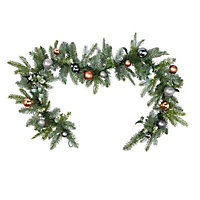 SKIP20D DECORATED BAUBLE 6FT GARLAND