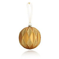SKIP20D DIAMOND FACET BAUBLE WITH GOLD G