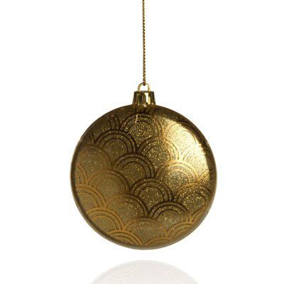SKIP20D FLAT BAUBLE WITH SCALLOPED PATT