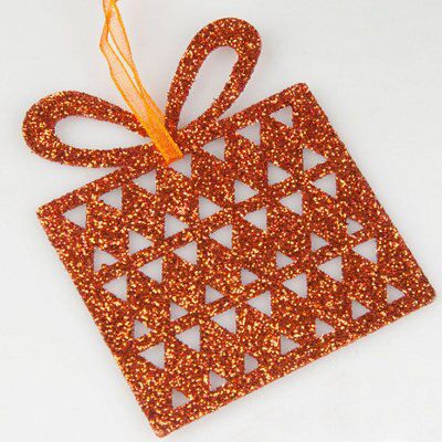 SKIP20D GLITTERED PARCEL DECORATION RED