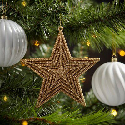 SKIP20D GLITTERED STAR DECORATION