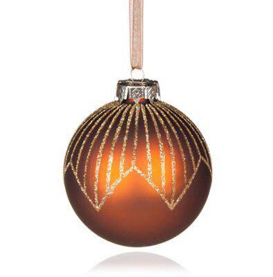 SKIP20D MATTE GLASS BAUBLE COPPER EFF