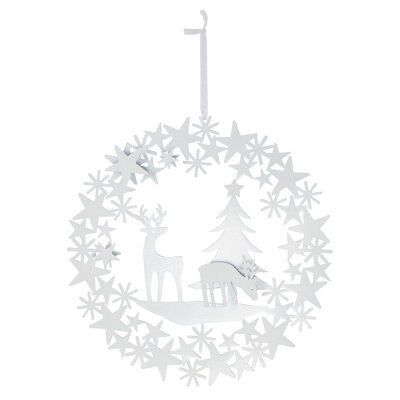 SKIP20D METAL REINDEER SCENE WREATH