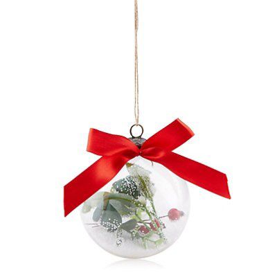 SKIP20D NATURE BAUBLE WITH RIBBON RED