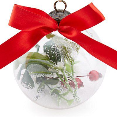 SKIP20D NATURE BAUBLE WITH RIBBON RED
