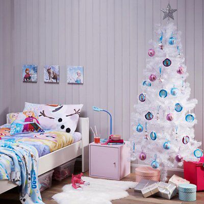 SKIP20D OLAF DECOUPAGE FLAT BAUBLE 80MM