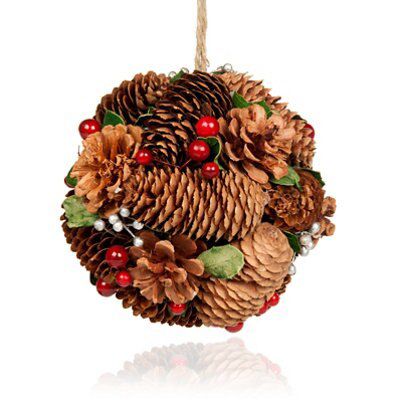 SKIP20D PINECONE WITH BERRIES BALL