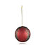 SKIP20D RED BAUBLE WITH GREEN SNOWY PATT