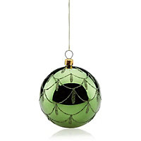 SKIP20D SHINY BAUBLE WITH SCALLOPS GREEN