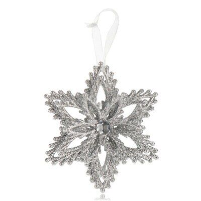 SKIP20D SILVER GLITTER SNOWFLAKE WITH JE