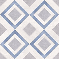 Sky blue Matt Pandora Ceramic Wall & floor Tile, Pack of 9, (L)331mm (W)331mm