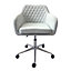 Skyber Light grey Linen effect Office chair (H)875mm (W)610mm (D)600mm